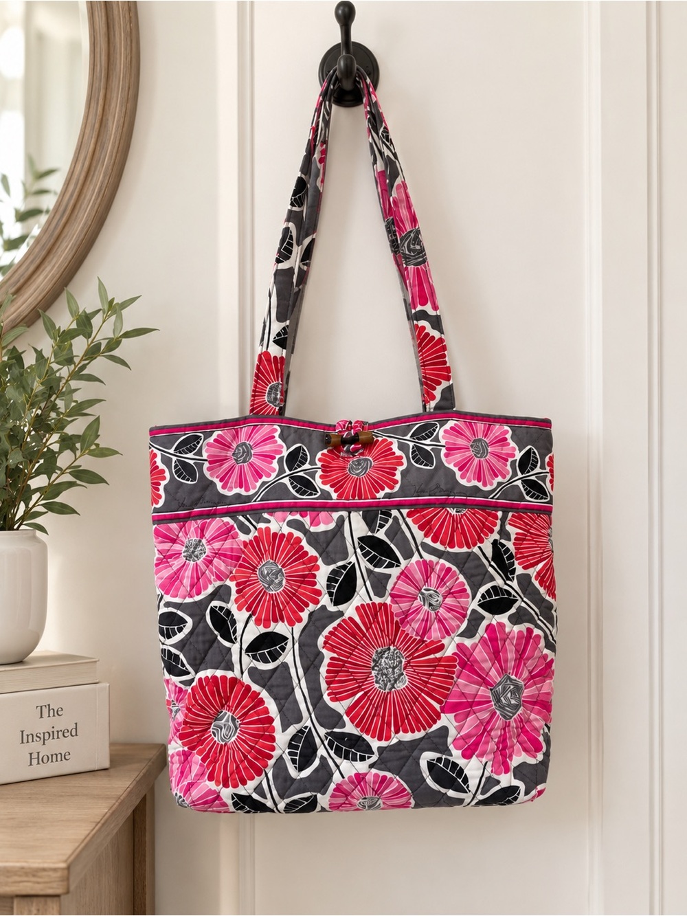 EUC Vera Bradley Cheery Blossoms Toggle Tote Retired Floral